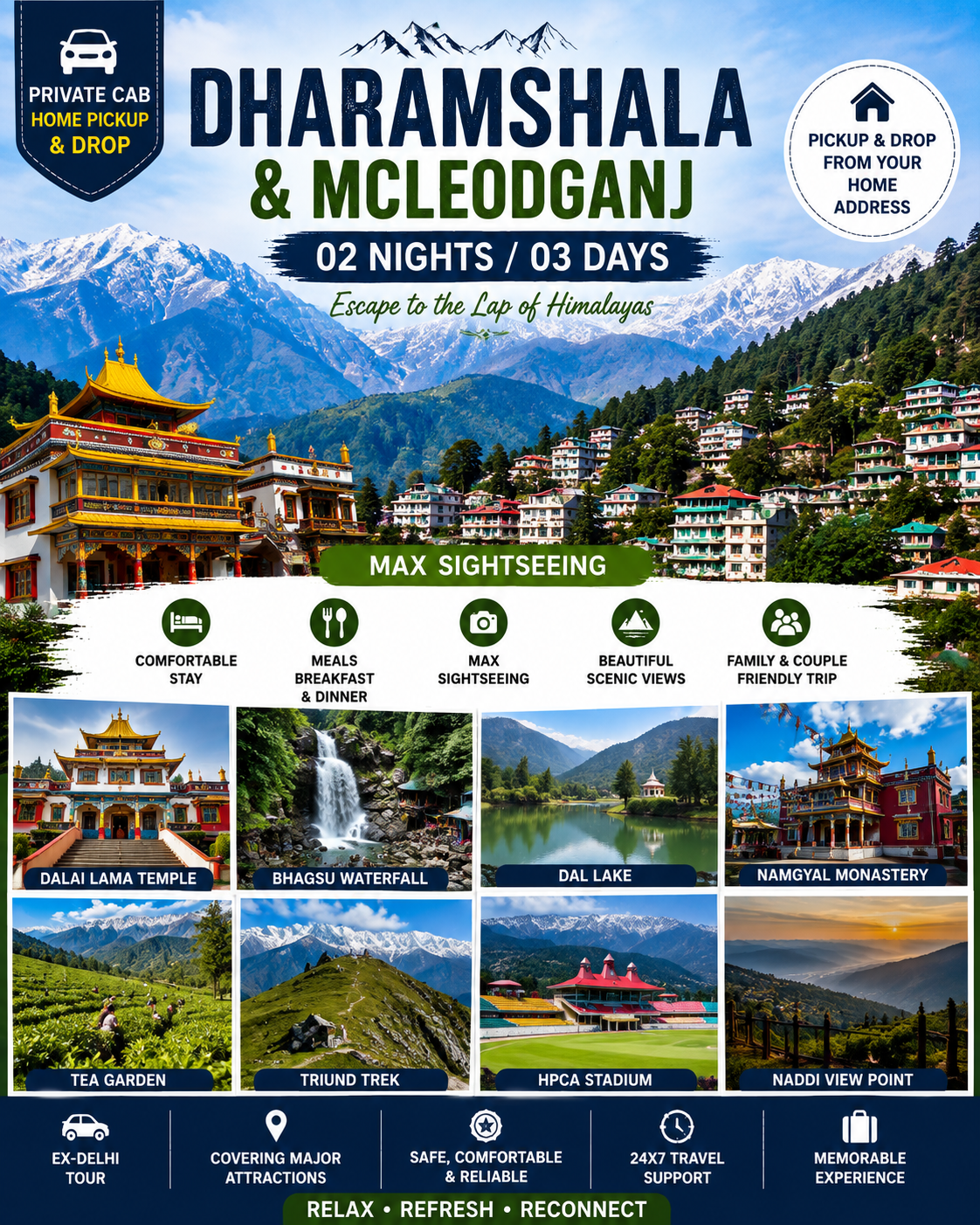 Dharamshala & McLeodganj  2N3D By Volvo