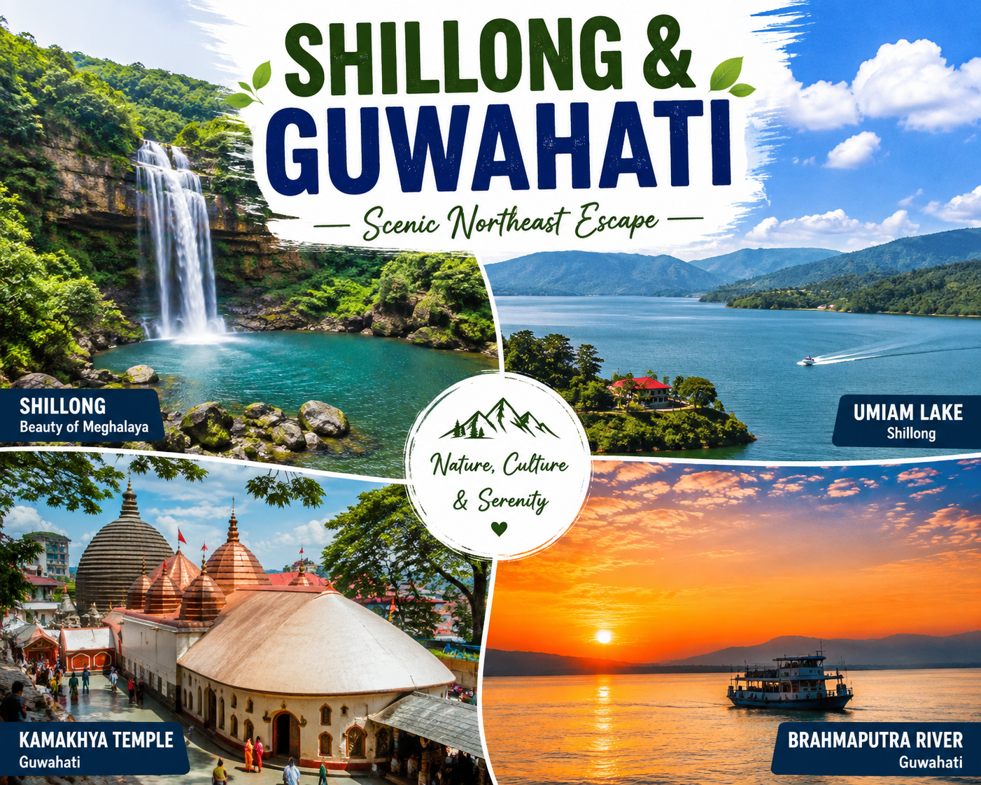 Shillong & Guwahati Scenic Tour Package  04 Nights / 05 Days